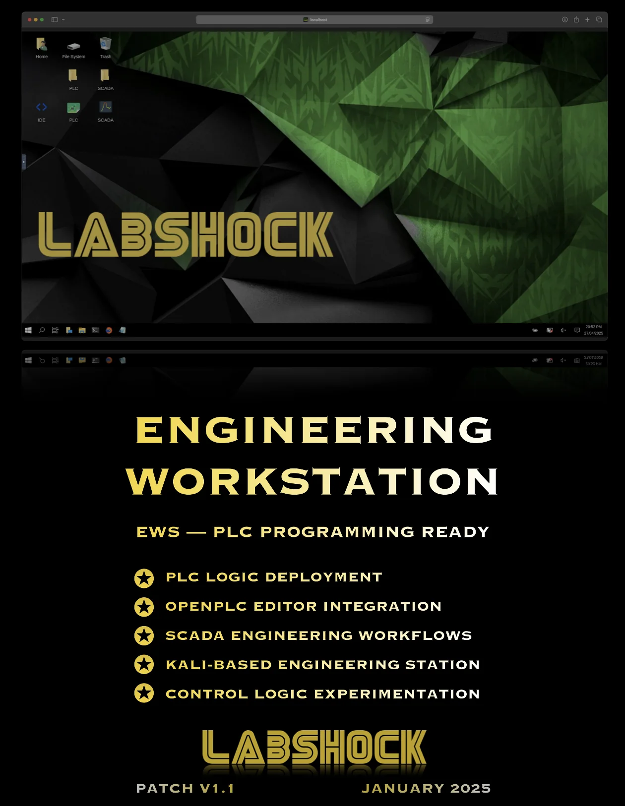 Engineering Workstation release poster — Labshock v1.1